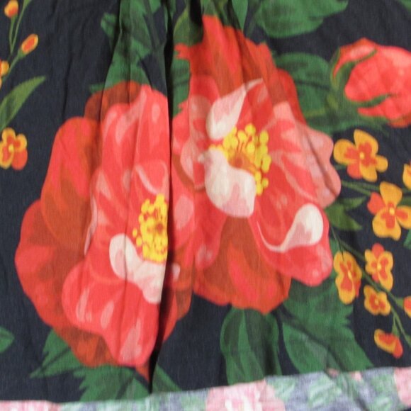 BL^NK LONDON Anthropologie Blouse Stephanie Boho Black Peasant Flowers Small s - Picture 5 of 12